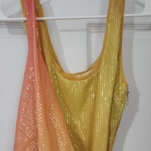 Patrizia Pepe Golden Sequin Dress